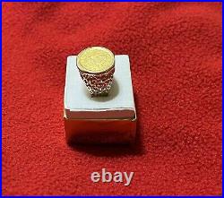 14K Yellow Gold Plated Silver Men's US Lady Liberty Coin 1973 Customized Ring