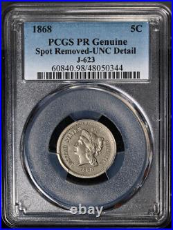 1868 Pattern Nickel J-623 PCGS Unc Details Strong Strike