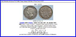 1896 CANADA UK Queen VICTORIA Vintage Antique OLD Silver 5 Cents Coin i110747