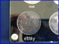 1935-1964 Commemorative Coins of Canada 5 Silver Dollars + 1951 Nickel E0921