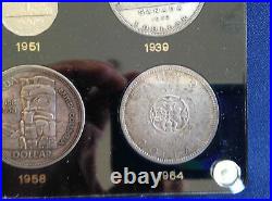 1935-1964 Commemorative Coins of Canada 5 Silver Dollars + 1951 Nickel E0921