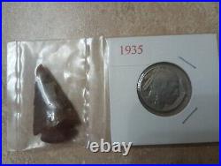1935 E Indian Head Buffalo Nickel Historic U. S. Mint Coin with arrowhead