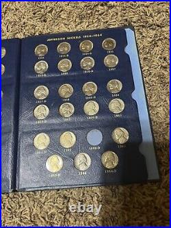 1938-1964 Jefferson Nickel Album Complete with WW2 Silver War Coins