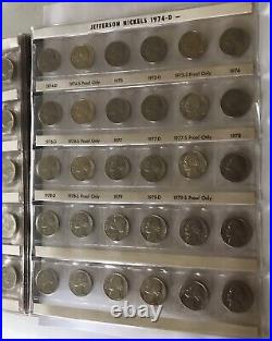 1938 1986 Jefferson Nickel Collection Including 9'S' Proof Coins, (1236)
