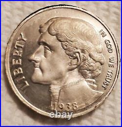 1938 (2002) Jefferson Nickel Pattern Proof Cameo. 925 Silver Franz Karel Hejda