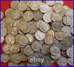 1939-D Jefferson Nickels 40 coin roll circulated