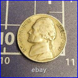 1941 D Jefferson Nickel Denver Mint World War II Currency Coin