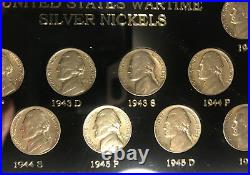 1942-1945 PDS Jefferson War Nickels 11 Silver Coins Capital Holder U Grade XF#1