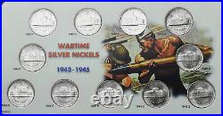 1942-1945 PDS Silver Jefferson War Nickels BU 11 Coin SetCombo Shipping