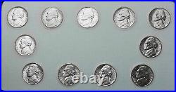 1942-1945 PDS Silver Jefferson War Nickels BU 11 Coin SetCombo Shipping