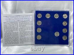 1942-1945 U. S. Wartime Silver Nickels, Littleton Coin Set, Acrylic COA A3.16