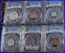 1942 US WWII 6 Coin Mint Silver PROOF Coin Set with2 Nickels JUST GRADED PCGS PR66
