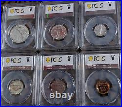 1942 US WWII 6 Coin Mint Silver PROOF Coin Set with2 Nickels JUST GRADED PCGS PR66