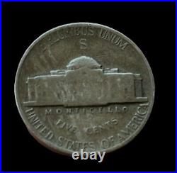 1943 S San Francisco Silver Jefferson War Nickel Rim Errors MAKE AN OFFER