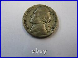 1943 large P Silver War Nickel 5 Cent Jefferson Coin