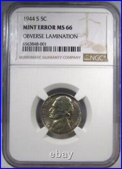 1944-S Silver Jefferson Nickel NGC MS66 4 Steps Coin AN668