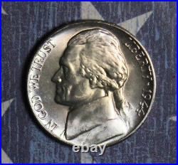 1944-d Jefferson Silver War Nickel Full Steps Collector Coin Free Shipping