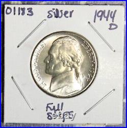 1944-d Jefferson Silver War Nickel Full Steps Collector Coin Free Shipping