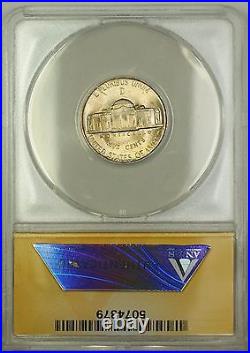 1945-D/D RPM-2 DDO DIE 5 Wartime Silver Jefferson Nickel 5c Coin ANACS MS-65 (H)