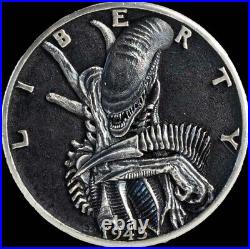 1945 Hand Carved Hobo Coin (Xenomorph)