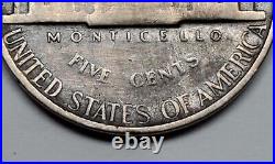 1945 P Jefferson War Nickel ERROR Coin
