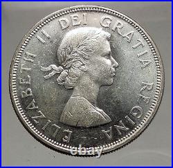 1964 CANADA Quebec Charlottetown Commemorative BIG SILVER Dollar Coin i57136