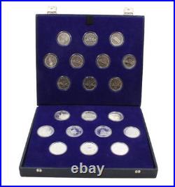 1971-1980 Canada 18-coin complete Silver and nickel dollar set Choice condition