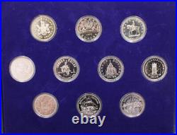 1971-1980 Canada 18-coin complete Silver and nickel dollar set Choice condition