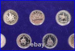 1971-1980 Canada 18-coin complete Silver and nickel dollar set Choice condition