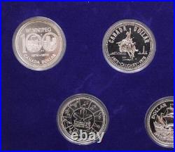 1971-1980 Canada 18-coin complete Silver and nickel dollar set Choice condition