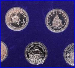 1971-1980 Canada 18-coin complete Silver and nickel dollar set Choice condition