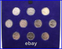 1971-1980 Canada 18-coin complete Silver and nickel dollar set Choice condition