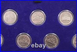 1971-1980 Canada 18-coin complete Silver and nickel dollar set Choice condition