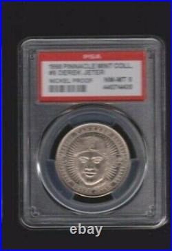 1998 Pinnacle Mint Nickel Silver Artist's Proof Coin #9 Derek Jeter 1/250 Psa 8