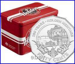 2016 HOLDEN HERITAGE 50 CENT COMPLETE COIN COLLECTION. 12 COINS in TIN