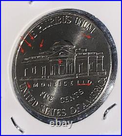 2018 D Jefferson Nickel Five Cent USD Error Coin Multiple Die Chips & Cracks OBS