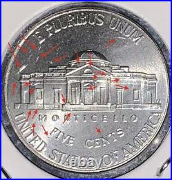2018 D Jefferson Nickel Five Cent USD Error Coin Multiple Die Chips & Cracks OBS
