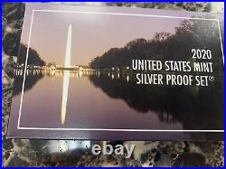 2020 Silver Proof Set 11 Coins Total with Reverse Proof W Nickel OGP & COA