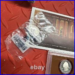 2020 US Silver Proof Set 10 Coins Complete Box NO COA W Reverse Proof Nickel