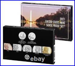 2021 US Mint 7-Coin Silver Proof SET Dime Cent Nickel Quarter $1 50c NGC PF70 FR