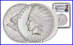 2024 NPF 1oz Silver Super Incuse Indian Head Double Eagle NGC SP70 FDOI Mercanti