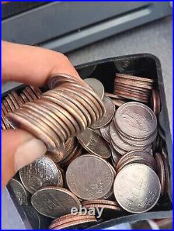 400 Coins, Bulk Bag ($100) Normal Regular Quarters. Real Mixed US Circulated