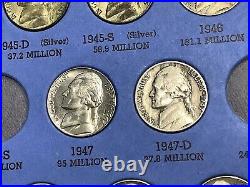 48 Jefferson Nickel Collection In Whitman AlbumGrand Pa'sSome BU, Some Silver