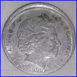 5 Cent Coin Australia (error) Off Centre Strike North Variety