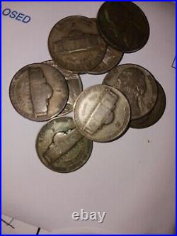 80 Silver War Nickel Coins 1942-1945 Circulated Jefferson Silver Nickels LOOK