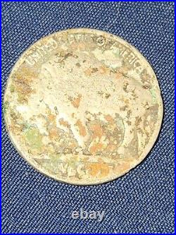Buffalo Nickel 5 Cents No Mint Mark, No Date Errors DENT/STRIKE ERROR Dirty