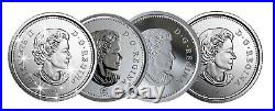 Canada 25 cents quarter caribou coin, All Existing Finishes Together, 2020