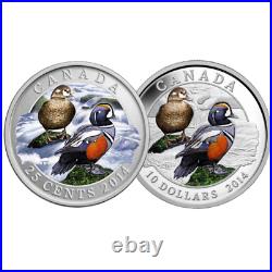 Canada Colorized Coins Silver & Nickel, Ducks of Canada Harlequin, 2014