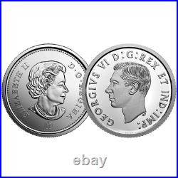 Canada Double-dated 10 cents Bluenose Dime, 2 Coins Silver + Nickel, 2021