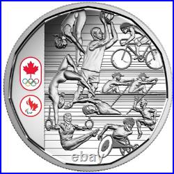 Canadian Athletes Gift Set Silver Dollar $1 Coin, Rio Olympic Games, 2016